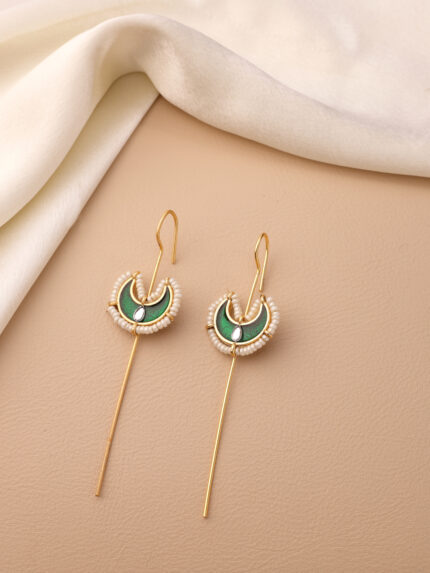 OZ Jewels Gold-Plated Minimalist Crescent Moon Ear Cuffs for Women