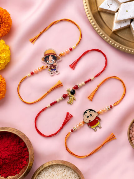 OZ Jewels Shinchan Anime Kids Cartoon Character Beaded Rakhi